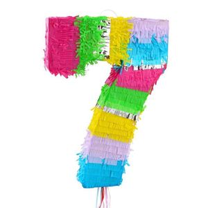 Pinata Zahl 7 bunt pastell