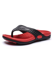 Herren Komfort Hausschuhe Clip Zehen Flip Flops Slip Resistente Sommer Tanga Sandalen Rot,Größe:EU 42
