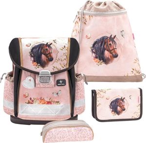 Belmil Classy ergonomisches Schulranzen-Set 4-teilig "Horse Chestnut"  mit Brustgurt