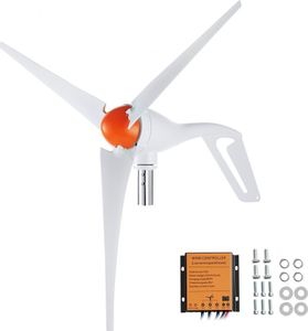 Windgenerator 500 W - 24 V - 3-Blatt-Windkraftgenerator mit MPPT-Regler - Einstellbare Windrichtung - 2,5 m/s Startwindgeschwindigkeit - Ideal für Zuhause, Bauernhof, Wohnmobile und Boote