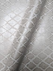 Tapete Grau Silber Weiß Vliestapete Metallic Raute Muster Glitzer Effekt