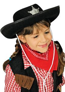 Sheriff Cowboyhut für Kinder - Schwarz