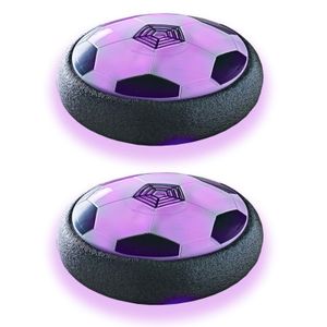 2x Luftkissen Fußball mit LED Beleuchtung Ø 21 cm Schwebender Ball Scheibe Luft Fussball