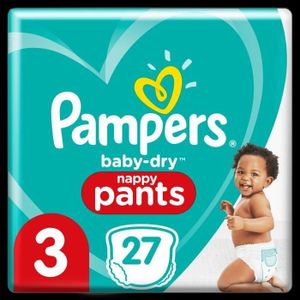 Pampers Baby -dry Hosen - Größe 3 (6 bis 11 kg) - Pack mit 27 Windelhosen