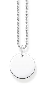 Thomas Sabo KE2133-001-21 Halskette mit Anhänger Damen Coin Sterlingsilber 50 cm