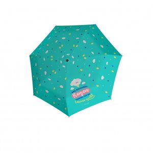 Doppler Kids Mini HAPPY CLOUD - dětský skládací deštník, zelená, geometrický / abstraktní