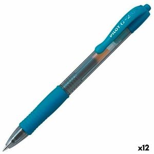 Długopis żelowy Pilot G-2 niebieski turkusowy 0,4 mm (12 sztuk)