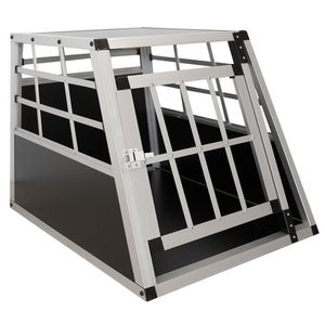 Přepravní box pro psy 26961, hliníkový, robustní a snadno udržovatelný, mřížka dveří uzavíratelná, M, 69 x 54 x 51 cm
