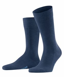 FALKE Herren Socken - Family SO, Allrounder Strümpfe, Uni, Baumwollmischung Blau (Royal Blue) 47-50