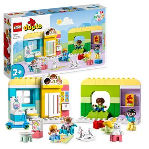 LEGO 10992 DUPLO Spielspaß in der Kita, Lern-Spielzeug für Kleinkinder ab 2 Jahren, Set mit Bausteinen und 4 Figuren inkl. Vorschullehrerin