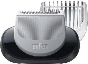 Braun Body Groomer, Holiaca hlava, 3 hlava/hlavy, Čierna, Strieborná, Priehľadná, Series 5-6-7, 23 g, 80 mm