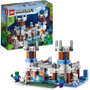 LEGO 21186 Minecraft Der Eispalast, Schloss mit Skelett und Zombie Figuren