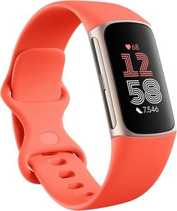 fitbit by Google Smartwatch Damen & Herren Charge 6 by Google, Fitness-Tracker mit GPS Smartwatch (3,4 cm/1,34 Zoll) 7 Tage Akku, 40+ Trainingsmodi)