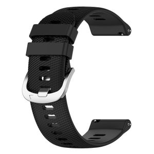 INF Armband Silikon für Garmin Forerunner 265S Verstellbare Fitness Ersatzbänder Schwarz 18 mm Garmin Forerunner 265S