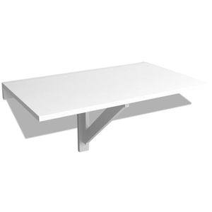 vidaXL Nástenný rozkladací stôl biely 100x60 cm