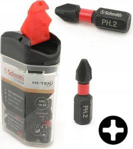SCHMITH Bity Šroubovací bity Sada bitů pro rázové utahováky 20 kusů Philips PH2 25MM