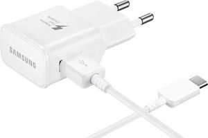 Originálna nabíjačka Samsung rýchlonabíjací kábel adaptér nabíjací kábel zástrčka napájanie 15W zástrčka typ C biela