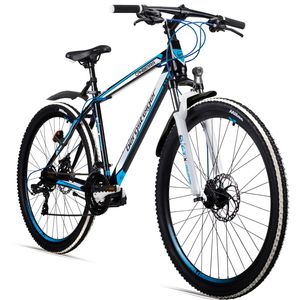 Bergsteiger Canberra 29 Zoll Mountainbike, Aluminium Rahmen, Scheibenbremsen, Hardtail MTB mit Licht & Schutzblech, 21 Gang-Schaltung, Gabel-Federung