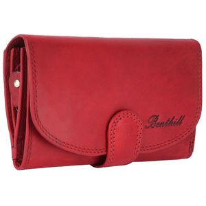 Benthill Damen Geldbörse Echt Leder - Portemonnaie mit RFID Schutz - Portmonee viele Kartenfächer - Echtleder Vintage Damenbörse inkl. Geschenkbox