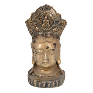 Figurka Buddhy Clayre & Eef 11x9x22 cm Zlatý barevný polyresin