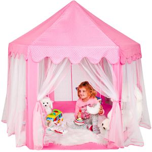 Speilzelt für Kinder Prinzessinnenschloss Stehhöhe Indoor Rosa 23869