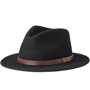 Brixton Messer Fedora Hut, schwarz, L