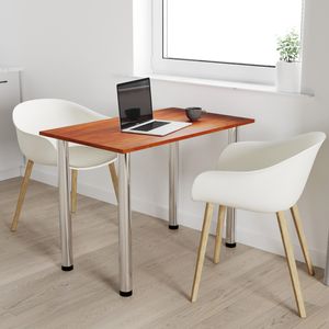 80x50 | Esszimmertisch - Esstisch - Tisch mit Chrombeinen - Küchentisch - Bürotisch | LOCARNO