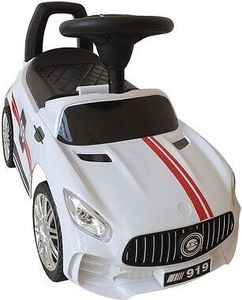 BABY-MIX detské odrážadlo so zvukom racer - biele