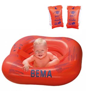 BEMA® Original Schwimmsitz Schwimmhilfe Schwimmflügel, Orange 2er Set - bis 11 kg