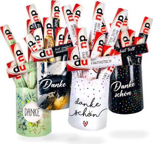 younikat Danke Geschenke 4x - passend für Duplo Schokolade Packungen - selbstklebend I kleines Dankeschön Abschied I you0115