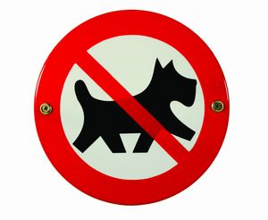 Hinweis-Schild: Hunde verboten