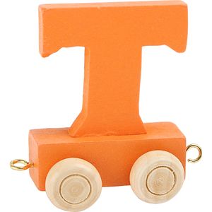 Small Foot Design 10370 'Buchstabenzug bunt' Holz Buchstabe T, orange (1 Stück)