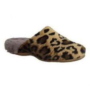 Damen Hausschuh Slowlies 190, Hüttenschuh, Leopard, Leder, NEU - Haus - hüttenschuhe Damen Hausschuhe, Braun