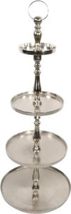 Etagere Brush Aluminium Silber 50 x 50 x 120 cm