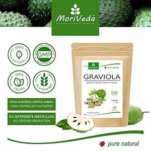 MoriVeda Graviola Kapseln I Vegan I Frucht Extrakt 4:1 I HPMC-Kapselhülle I 3x120 Kapseln