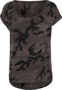 Damen Camo Tee - Farbe: Dark Camo - Größe: L