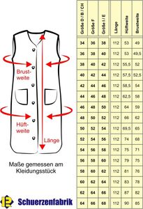Damenkittel ohne Arm Kochschürze Kittel Schürze Knopfkittel einfarbig Hauskleid, Größe:44, Farbe:lila
