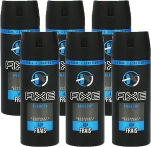 AXE Bodyspray Anarchy for Him ohne Aluminium 6x 150ml Männerdeo Deo Deodorant Deospray Herren - 6er Pack