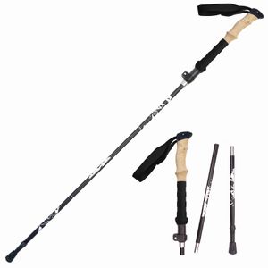 INF Wanderstock, Trekkingstock mit Kork-Griff, Verstellbar 115-135 cm 2er-Pack