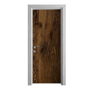 Tür Selbstklebende 80x210 cm Türfolie Türtapete Klebefolie - Dunkle Holz