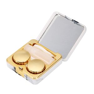 Jimdary Kontaktlinsenbehlter, Universal Mini Gre Kontaktlinsen Etui Einfach zu verwenden ABS für den Auenbereich (Gold)