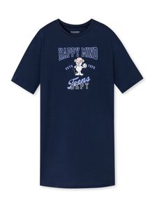 Schiesser Nacht-hemd schlafmode sleepwear Organic Baumwolle nachtblau 164