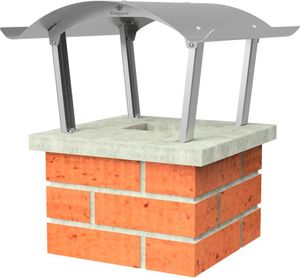 Nerezová ocel kryt komína dešťová kapuce krbová digestoř obal na krb VŠECHNY VELIKOSTI KÖNIGSPROD Napoleon, 500 x 500 mm