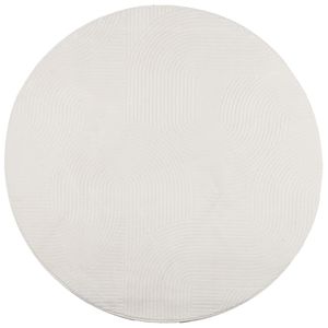 vidaXL Teppich IZA Kurzflor Skandinavischer Look Creme Ø 200 cm