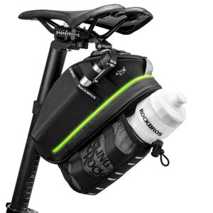 ROCKBROS Fahrrad Satteltasche Fahrradtasche mit Flaschenhalter Fahrradsitz Tasche 1,5L Reflektierend