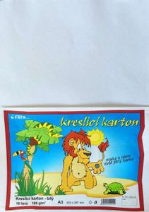 Zeichenkarton A3 weiß, 180g/m2, 10 Blatt
