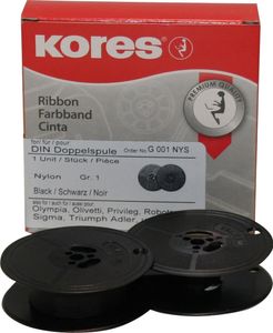 Kores G001NYS Farbband, Gruppe 1, DIN DS, Nylon, schwarz