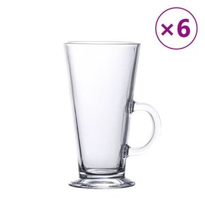 vidaXL Szklanki do latte macchiato z uchwytem 6 szt. 250 ml