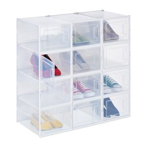 6er-Set Schuhbox, mit Deckel, transparent, 33 x 23 x 12 cm online günstig  kaufen