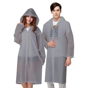 2 Stück Uni Wiederverwendbar Transparent Regenmantel PEVA Regenponcho Tragbarer Wasserdicht Regencape Atmungsaktiv Regenjacke für Reisen, Wandern, Radfahren & Camping, Grau